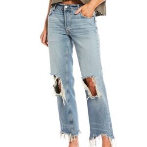 Free People Maggie Mid-Rise Straight-Leg Jeans